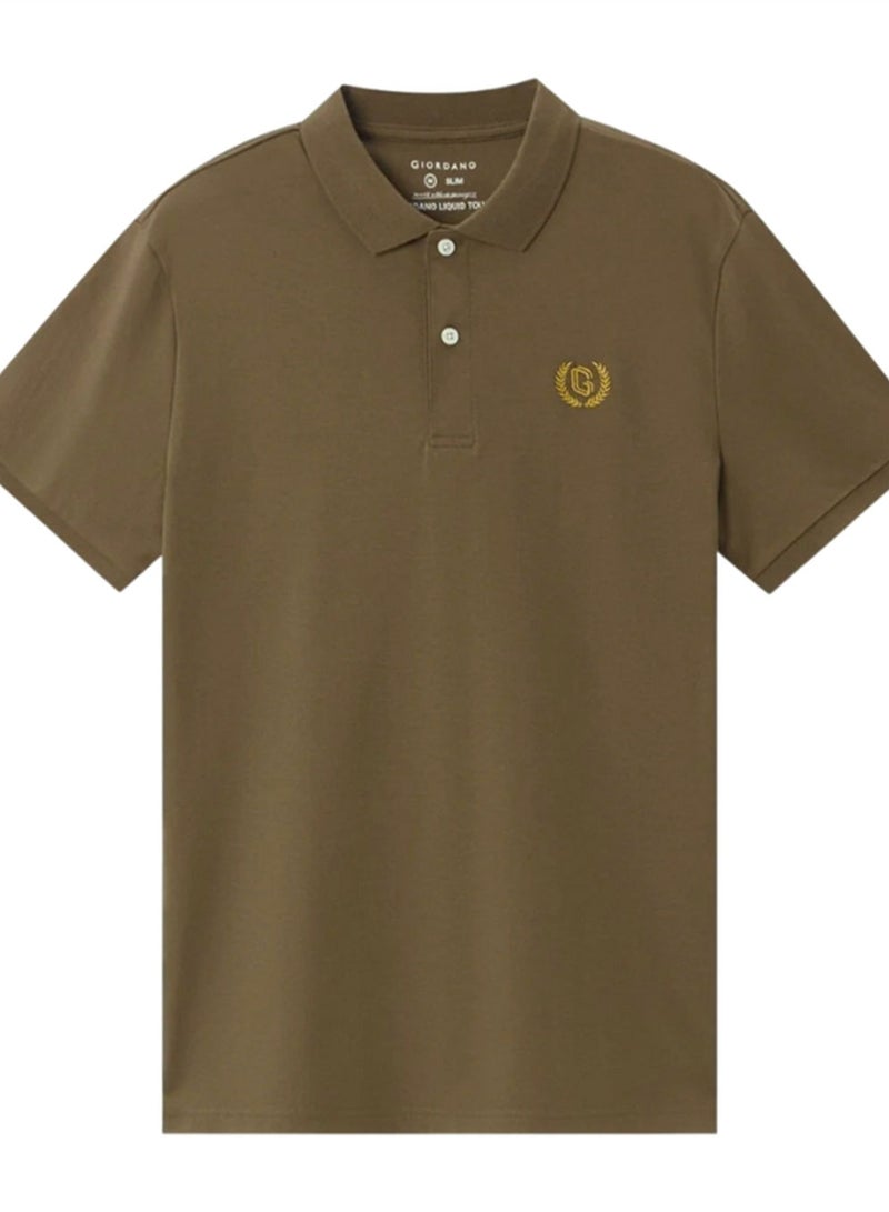 GIORDANO Men's Slim Fit Liquid Touch Polo - Image 1